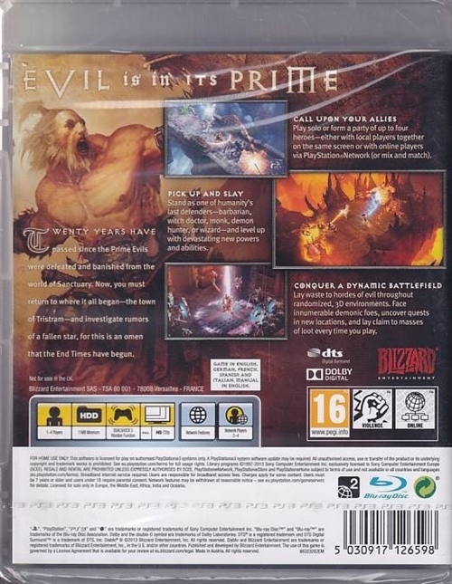 Diablo III - i Folie - PS3 (AA Grade) (Genbrug)